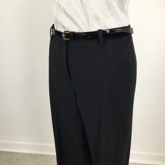 HUGO BOSS Black Trousers Front Zip Narrow Waist Band 2 Front Pockets, Straight - Picture 2 of 7